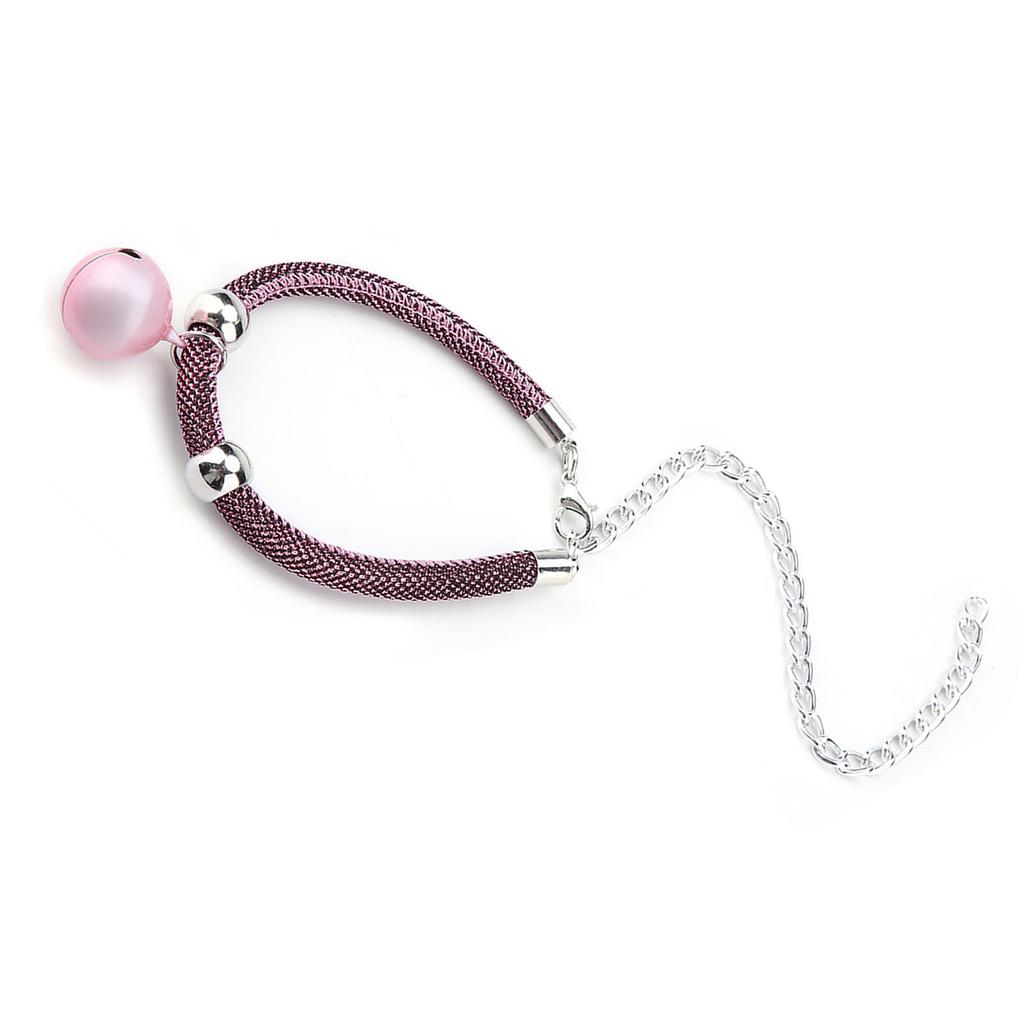 Japanese Style Pets Necklace Nylon Accessory Kitten Supply Cat Bell Collar w Extension Chain