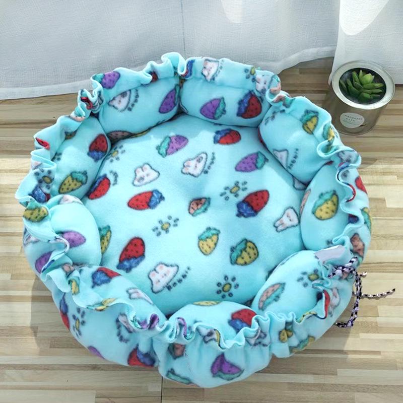 Universal Pet Nest: Medium & Large Pumpkin-Style Cushion for Cats and Dogs