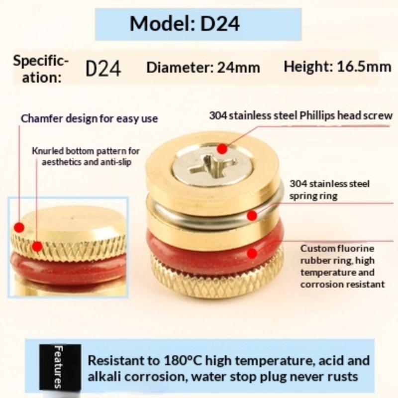 Brass Knurled Mold Water Stop Plug With Rust Resistance High Heat Resistance For Industrial Mold Repair And Manufacturing