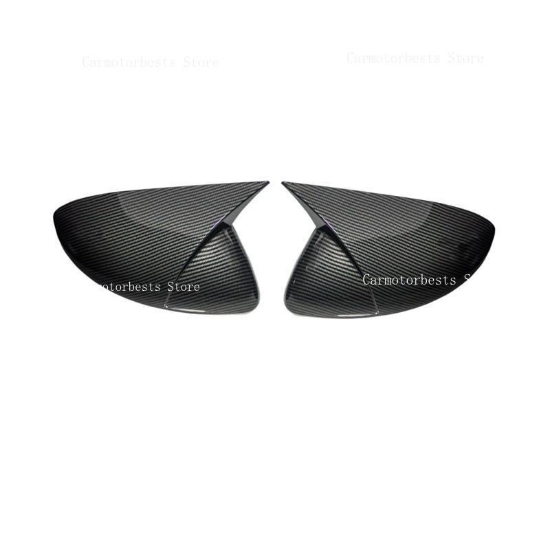 Car  Rearview Side Mirror Cover Fit For  Renault Captur   -2024   Wing Cap Rear View Case Trim Carbon Fiber