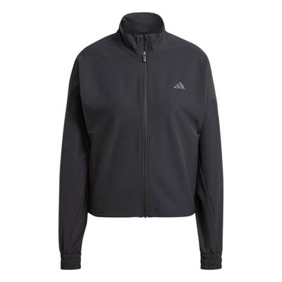 Gym Pacer All Tonal 3S Logo Print Solid Color Stand Collar Quick-Dry Long Sleeve Jacket Women Jackets Black IW8167