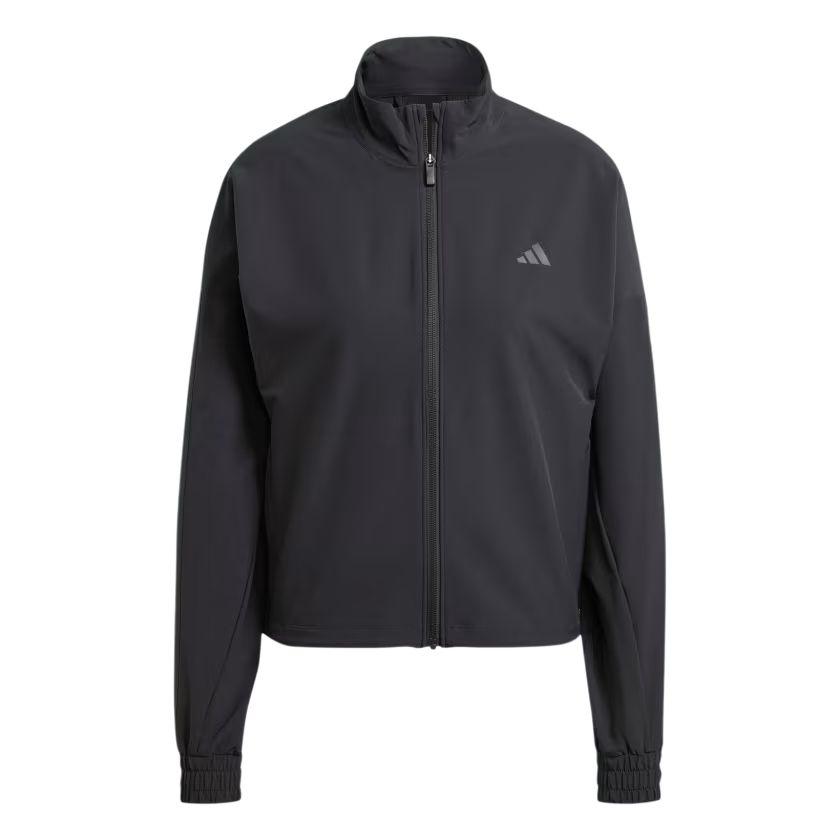 

Adidas Gym Pacer All Tonal 3S Logo Print Solid Color Stand Collar Quick-Dry Long Sleeve Jacket Women jackets Black IW8167 A/S