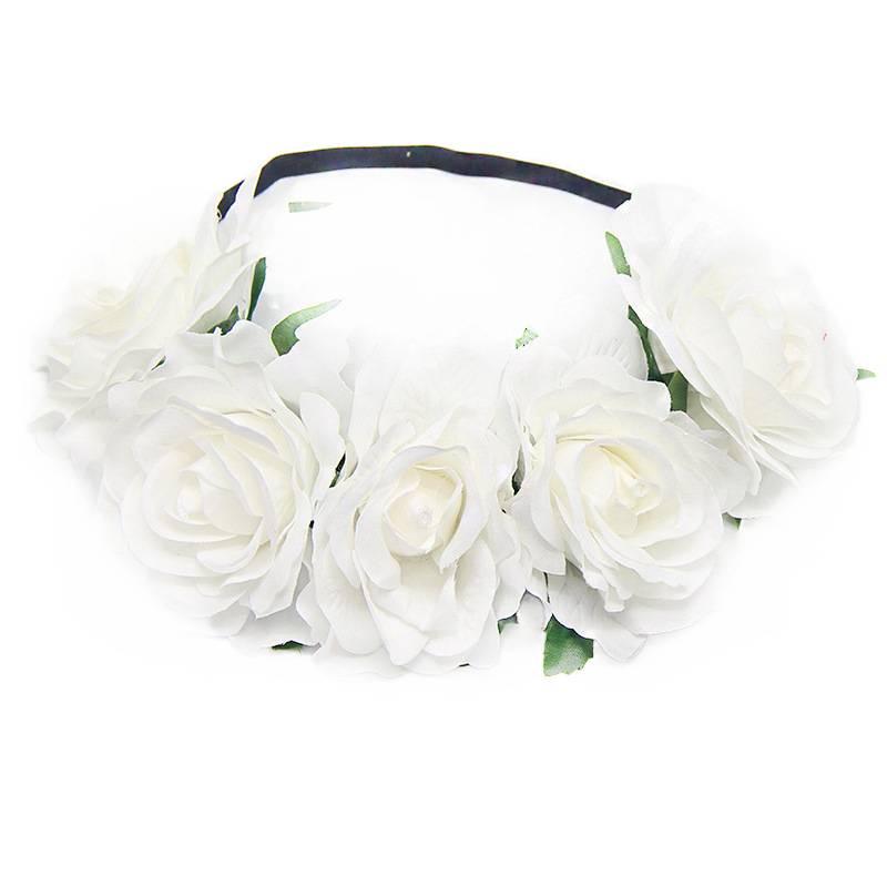 Europäisches & Amerikanisches Braut Urlaubs Rosen Girlande Stirnband für Weihnachten, Karneval, Maskenball