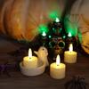 Rechargeable LED Candle Lamp with Remote Control Timer for Halloween Decoration