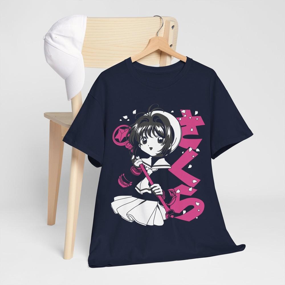 Sakura Card Captors Tshirt Girl Kawaii Funny Cute Kero 90s Anime Shirt Gift M