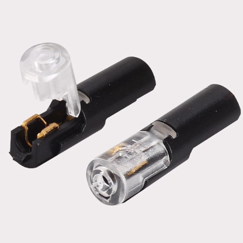 Pluggable LED Wire Connector Single Wire Plug-in Connector with Locking Buckle 1 Ways Wire Connector Easy to Use