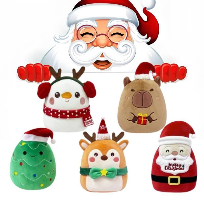 Plush Christmas Santa Claus Snowman Pillow Soft Decorative Cushion For Home Holiday
