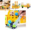 Childrens Wooden Puzzle Tool Car With Screw Nuts Set For Early Education And Development