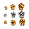 1/10pcs 304 Stainless Steel Camellia Shaped Beads Color Retention For DIY Chinese Style Bracelet Pendant Loose Bead Materials