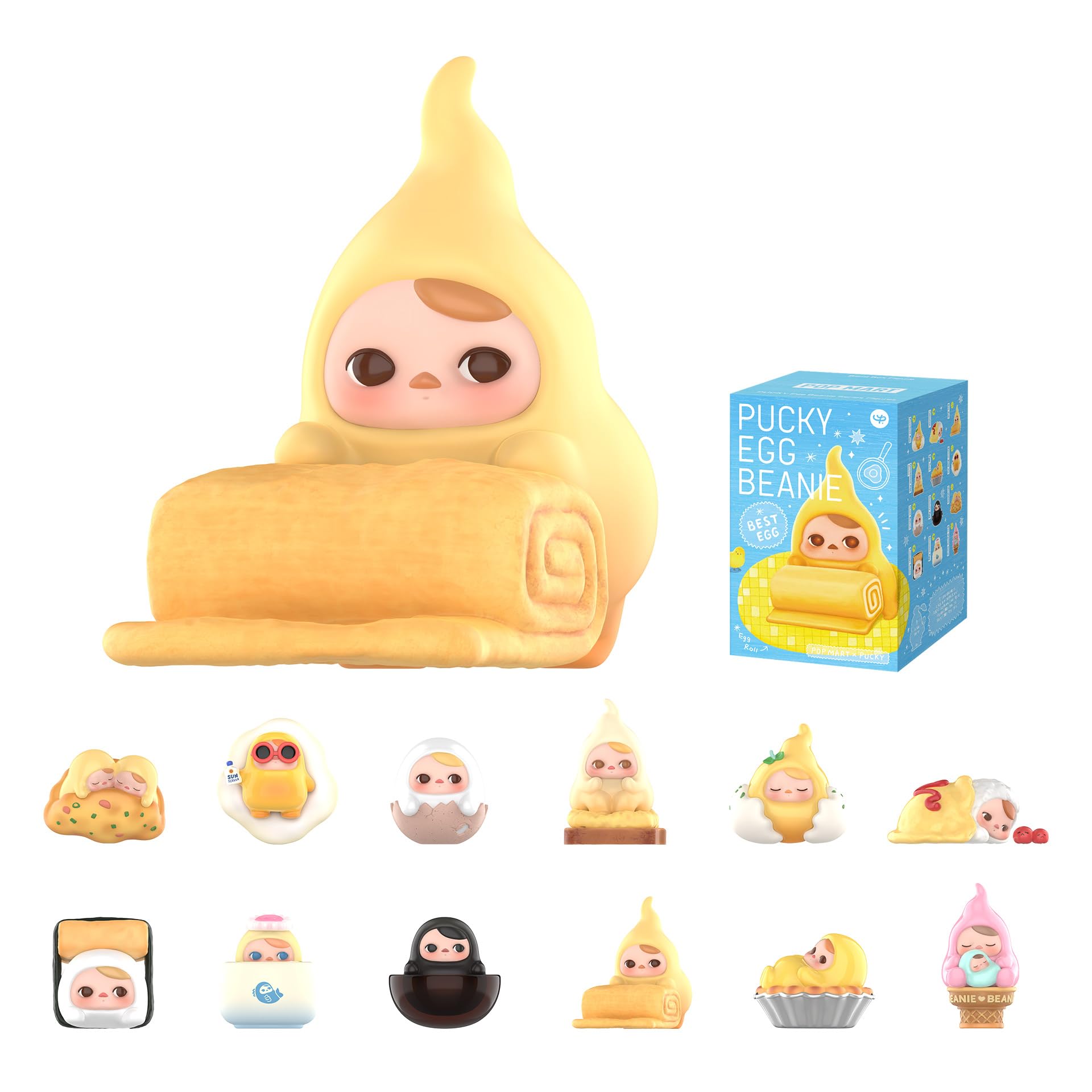

POP MART PUCKY Серия Egg Beanie Pop Mart Гашапон Фигурка Сюрприз Пластиковая Модель Премиальная Игрушка ПВХ Мягкий Винил Оригинальный Персонаж Подарок на День Рождения (1