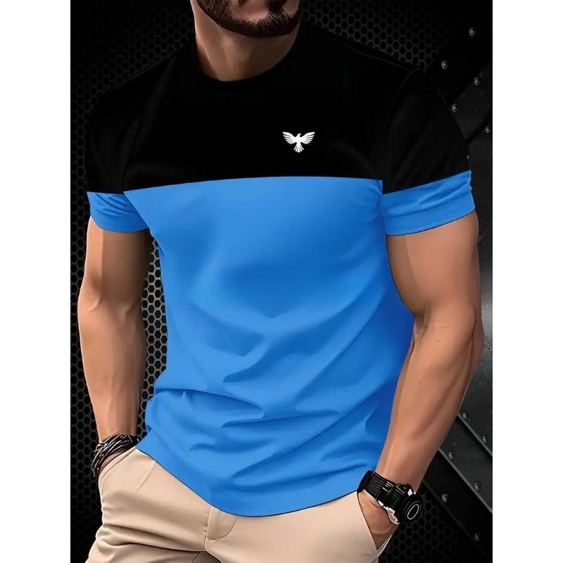 

Летний топ с круглым вырезом и 3D принтом в полоску, модная повседневная мужская футболка с коротким рукавом XS