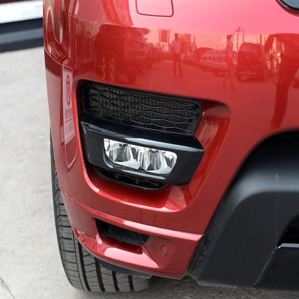 LLKUANG Black Front Fog Light Cover Trim Compatible with Land Rover Range Rover Sport 2014-2017 (Black)