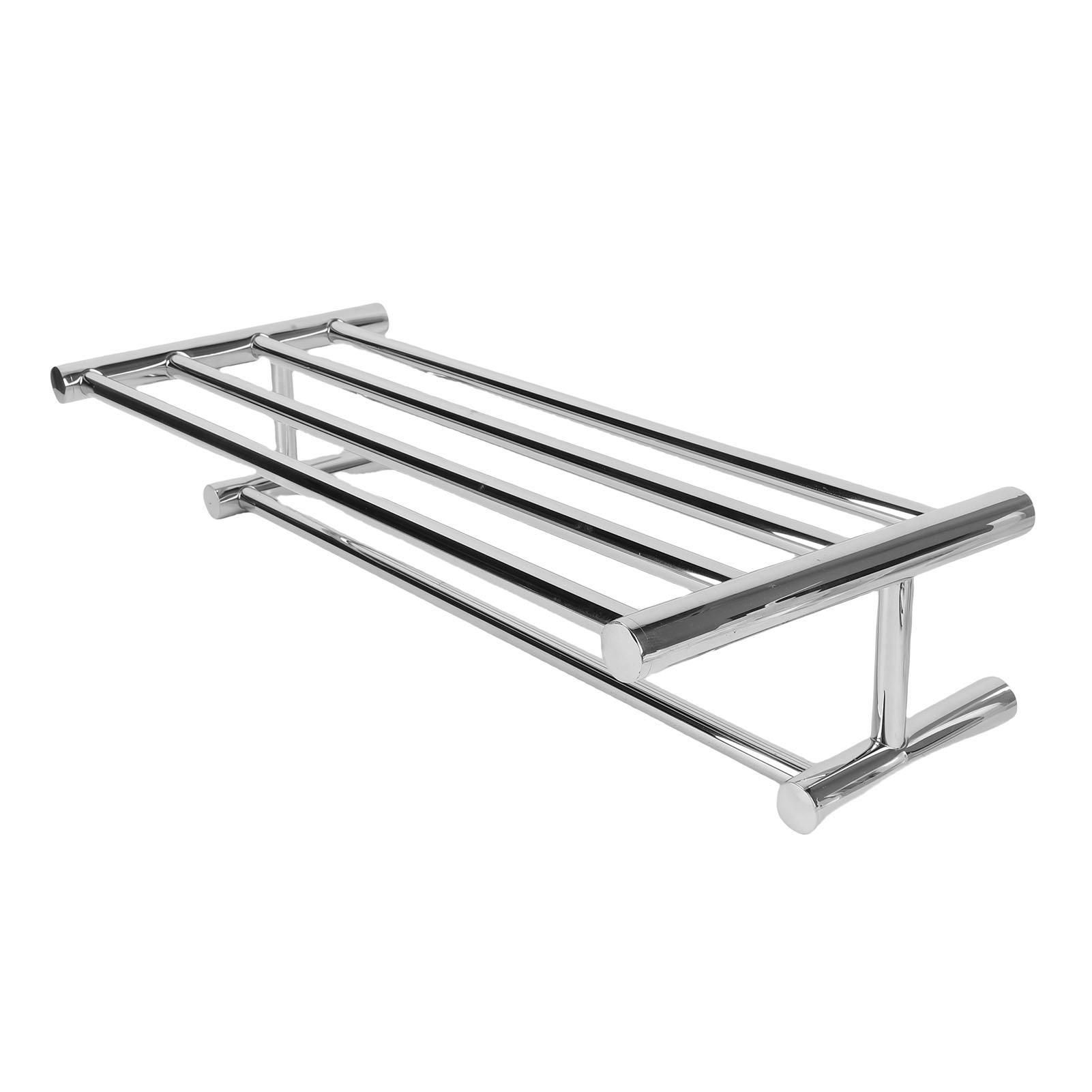 

Towel Rack Stainless Steel Wall Mounted Towel Holder Space Saving Towel Hanger Bath Towel Shelf for Bathroom