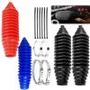 1/12Pcs Gear And Rack Silicone Cover With Clamps Universal Steering Tie Rod Dust Cover Kit Waterproof And Dustproof