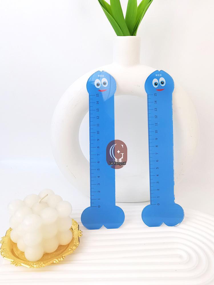 Private Cartoon Penis Measuring Tool: Length, Thickness, and Diameter Comparison Ruler for Reproductive Health
