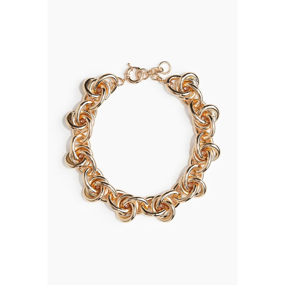 Knot Detail Chain Necklace Gold Color 1256478001