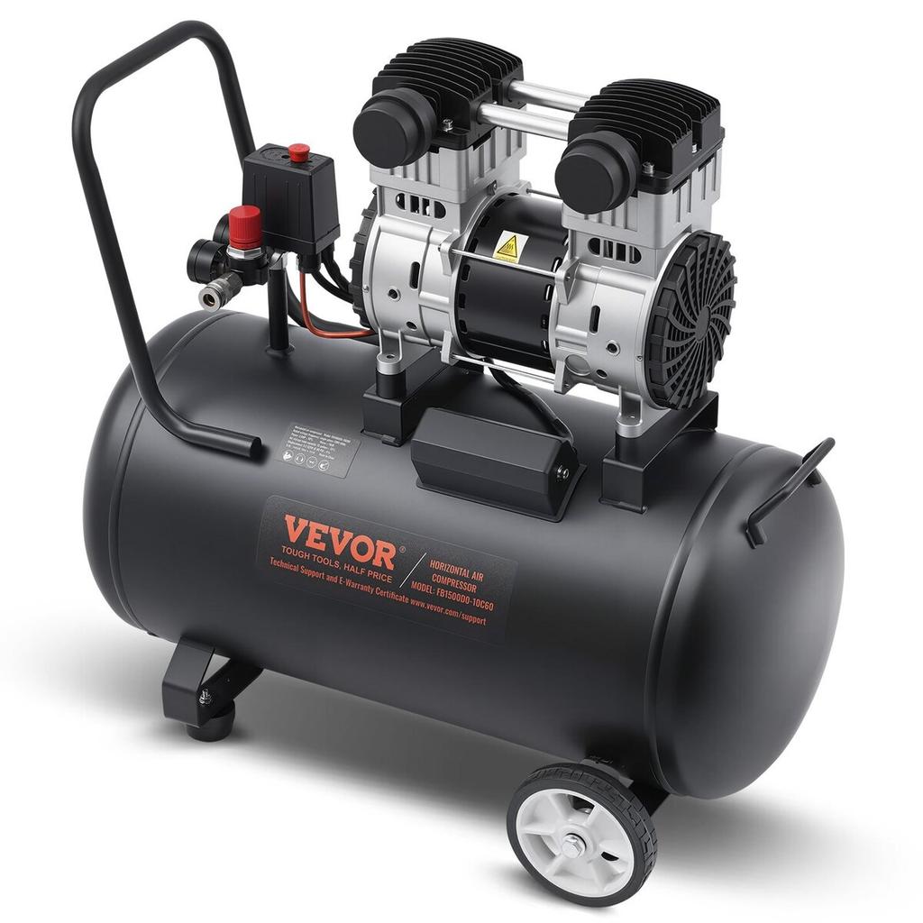Air Compressor Compact Portable Oil Free Compressor 15 Gallon 90 PSI