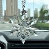 9.8cm Christmas Ornaments Clear Faceted Crystal Snowflake Pendant Acrylic Icicle Drop Transparent Hangings Christmas Tree Decor