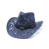 Hollow Edge Jazz Hat Western Cowboy Straw Hat Men'S Summer Vacation Beach Hat Children British