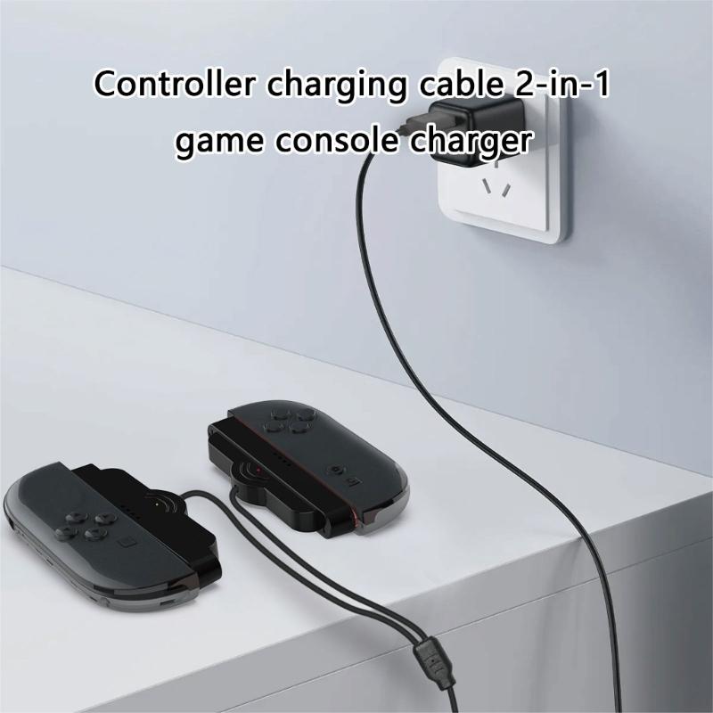 Game Controller Charging Cord for NS2 USB Charging Cable Wire with Indicator 100cm Cord Gaming Accessories