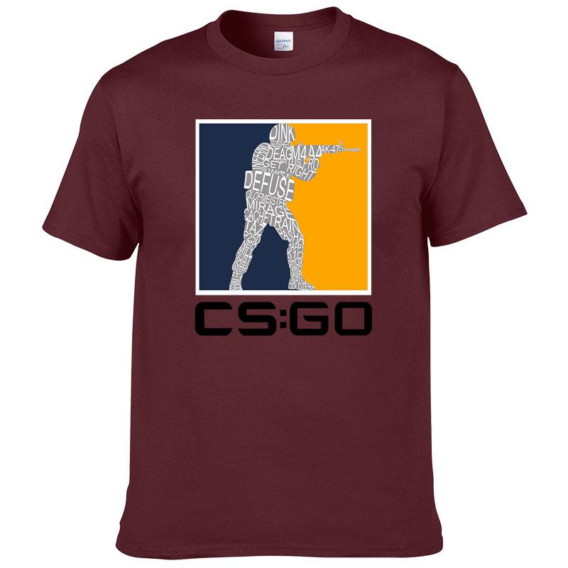 Counter Strike O Neck TShirt CSGO Blood Youth Shooting Pure Cotton Original T Shirt Men Tops Fashion Hot Sale17 cs go