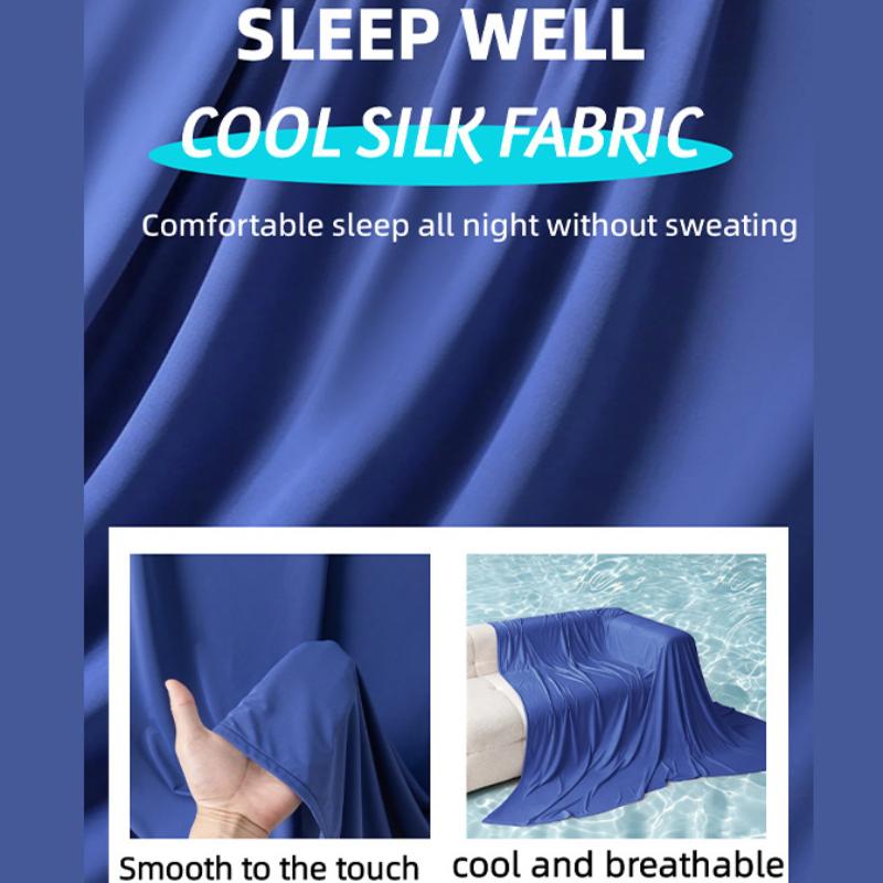 Summer Cooling Blanket Ice Silk Skin-friendly Breathable Lightweight Quilt for Air Conditioner Room Travel Blanket for Camping