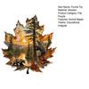 1 Set Animal Maple Wooden Puzzle Elk Bear Wolf Horse Koala Fox Deer Fall Leaf Irregular Jigsaw Puzzle Decoration Educational Toy