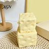 Kids Stress Relief Toy Yellow Cheese Squeeze Milk Flavor Gel Filled Block Cube Sensory Fidget Relaxation Ball