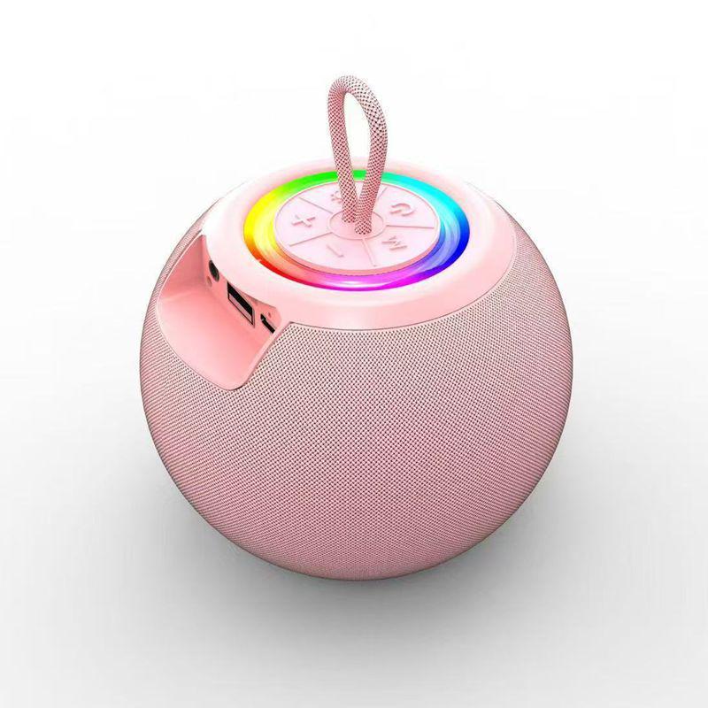 Portable RGB Light Bluetooth Speaker with Subwoofer - Creative Ball Design