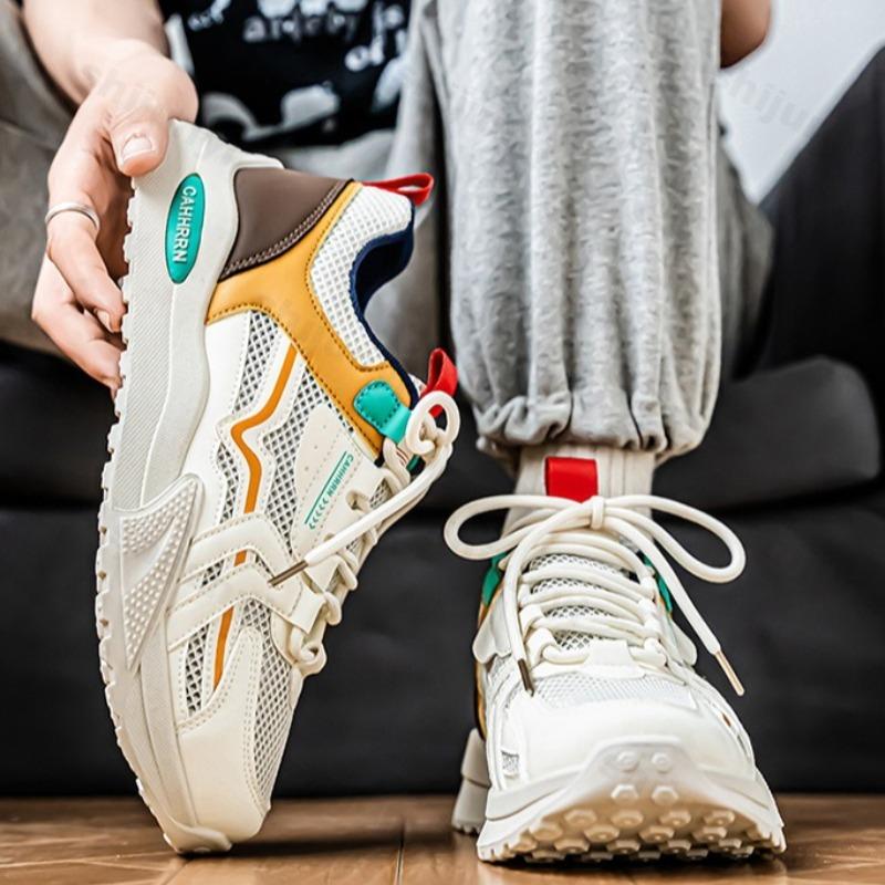 Mode 2025 Neue Herren Sport-Freizeitschuhe Sommer Modetrend Mesh Atmungsaktive Schuhe Bequem Vielseitig Dicksohlige Klobige Sneaker