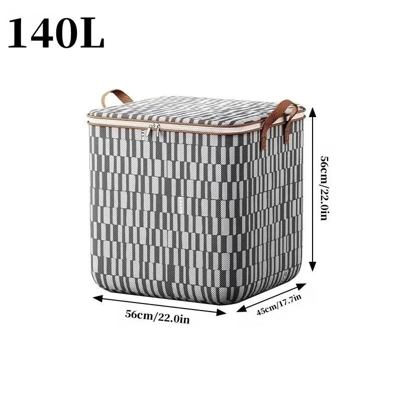 Portable Waterproof and Moisture-proof Luggage Storage Bag Large Closet Organizer Toy Bins Zipper Duvet Storage Container