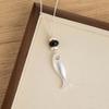 Natural Stone Fish Pendant Necklace Hypoallergenic Titanium Steel Chain  Jewelry Lovers