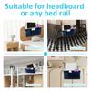 2Pcs Bedside Caddy Bed Organizer Bag with Pockets Canvas Hanging Hook Dorm Rooms Bed Bedroom Kitchen Storage Bag