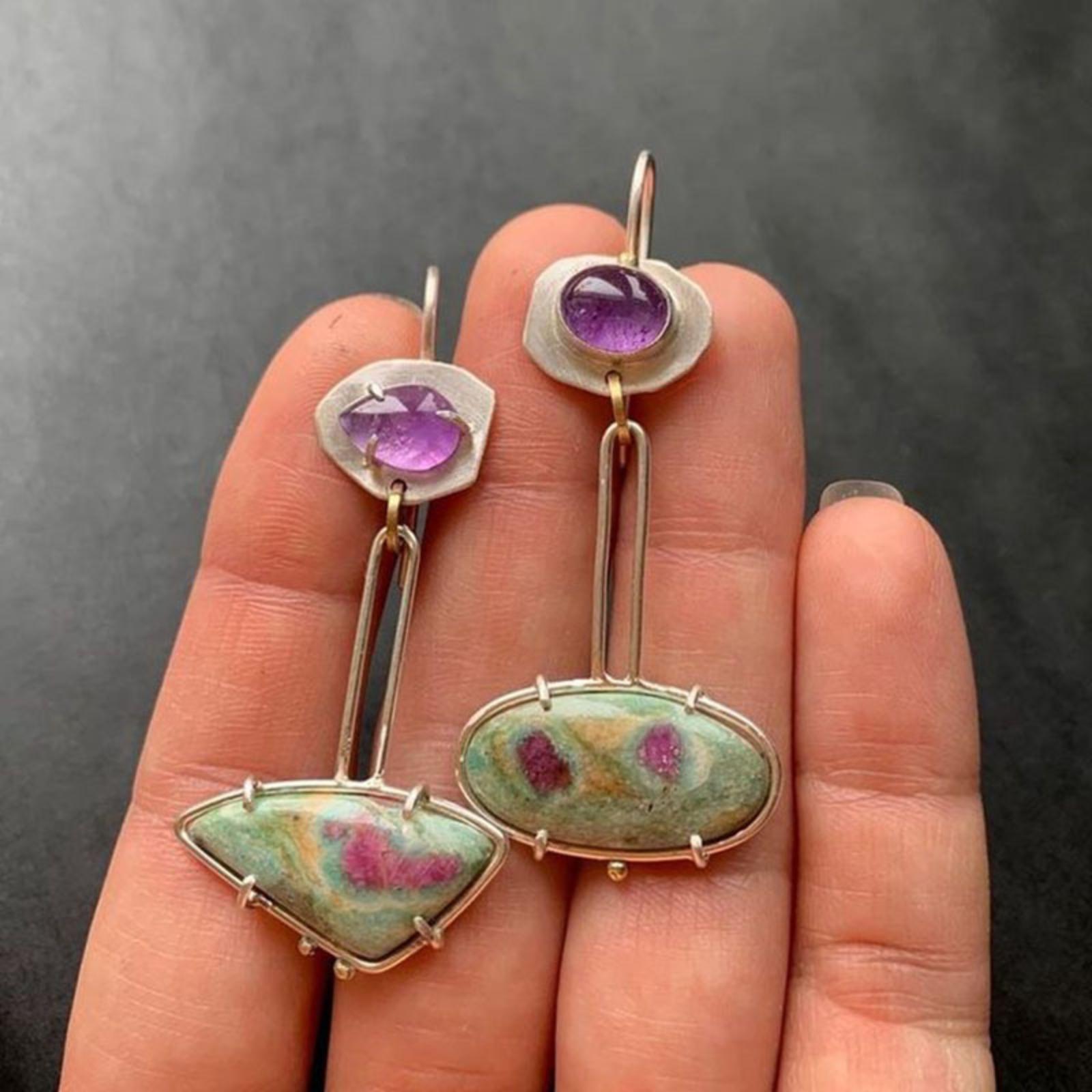 Женские серьги, Модные асимметричные серьги One Size