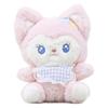 Cute Adorable Plush Fox Pendant Toy Keychain Soft Stuffed Doll With Blue Yellow Bib
