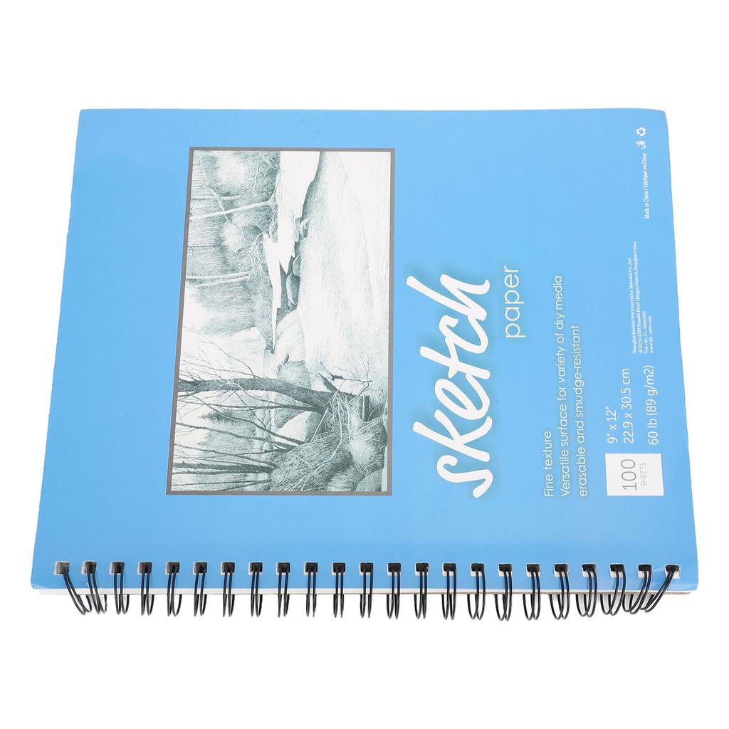Sketch Book Spiral Bound Sketchbook Blank White Pages Art Sketchbook for Beginner Professional Blue