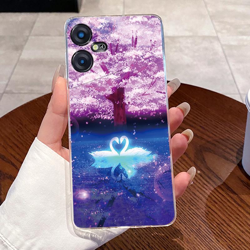 Casing For Tecno Pova Neo 3 Case LH6n Silicone Aesthetic Fashion Cute Cat Back Cover Techno Pova Neo 3 Transparent Phone Case
