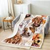 Cobertor de flanela com estampa de cachorrinho, cobertor para ar condicionado, cobertor para sofá
