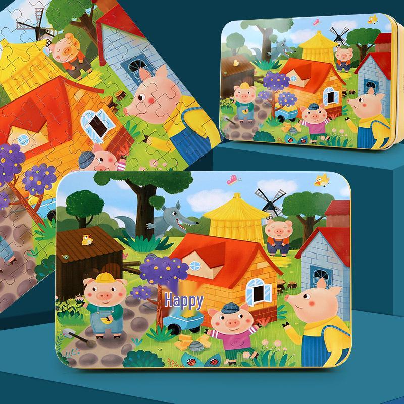 Wooden Jigsaw Puzzle Toy - 9 To 100 Pieces, Children's Early Education & Matching Game