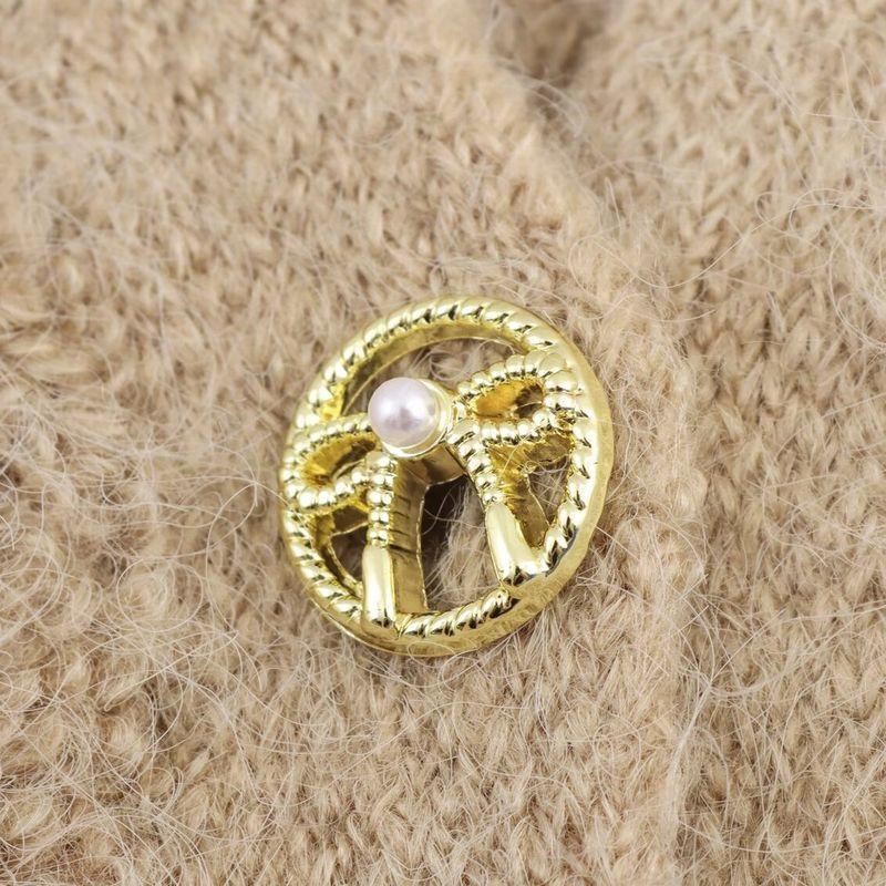 Kaslead New Women clothes Western Style Towel Knitted Classic Style V-neck Pocket Cardigan sweater Vest Vest