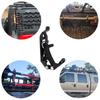 2PCS Shovel Holders, Metal Shovel Mounts for Roof Rack, Quick Release Mount Kit for Trucks Boats, Wall Mounting Brackets Black