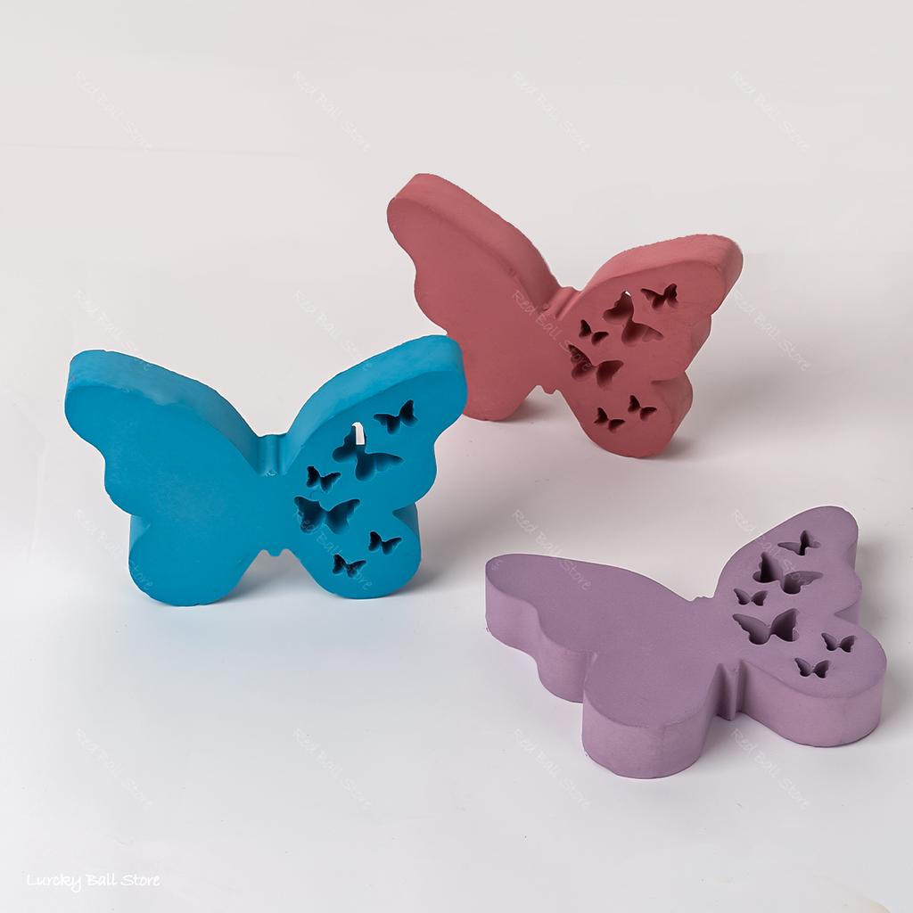 3D Butterfly Ornament Concrete Silicone Molds DIY Butterfly Candle Making Tools Handmade Soap Wax Plaster Resin Mould Home Decor
