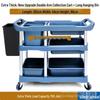 Commercial Three-Tier Plastic Push Cart for Dish Collection In Restaurants and Hotels