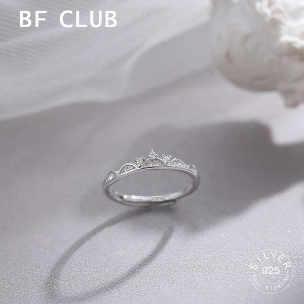 

BFCLUB Silver Color Crown Open Shinning Rings For Women Gold Plated Trendy Retro Anillos Party Gifts Accessories