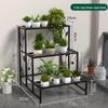 Black 3-Tier Wrought Iron Plant Stand