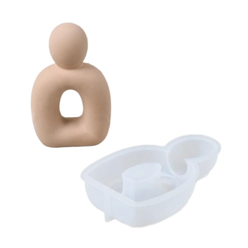 Abstract Human Figurine Silicone Candle Molds Epoxy Resin Silicone Molds for Making Candle Soap Gypsum Silicone Molds