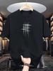 Unisex Oversized Minimal Line T Shirt 100 Cotton Simple Chest Graphic Tees Basic Streetwear Casual Short Sleeve Unisex Tops