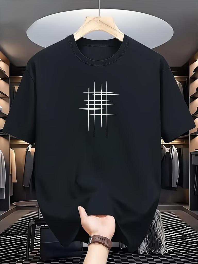 Unisex Oversized Minimal Line T Shirt 100 Cotton Simple Chest Graphic Tees Basic Streetwear Casual Short Sleeve Unisex Tops