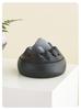 Sandalwood Ceramic Incense Burner with Lid, Fireproof for Household Use - Coarse Pottery Ornament for Indoor Incense Burning.