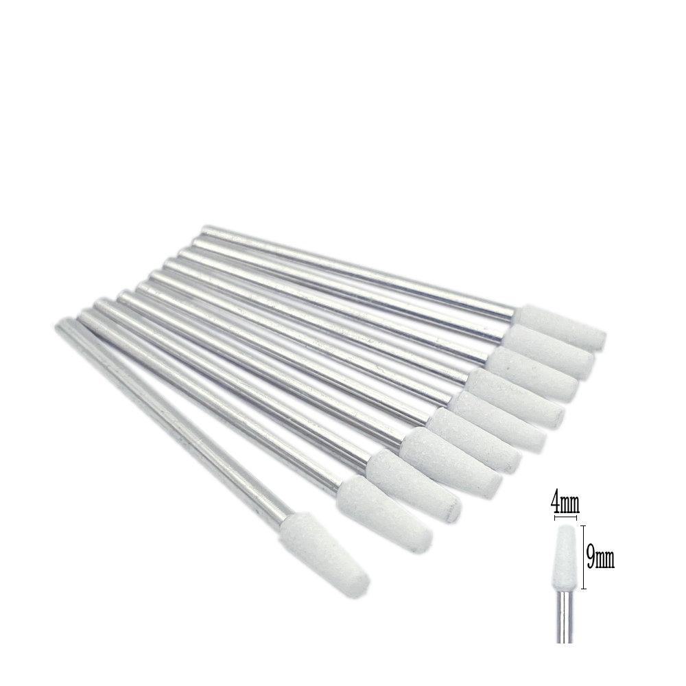 10pcs/set Stone Grinder Polisher Burs 2.35mm Shank For Contouring Shaping Porcelain Nail Rotary Stone Polisher Nail Accessory Mill Tools